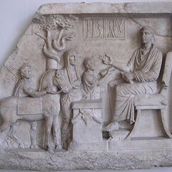 Medizin in der Antike auf einem Relief